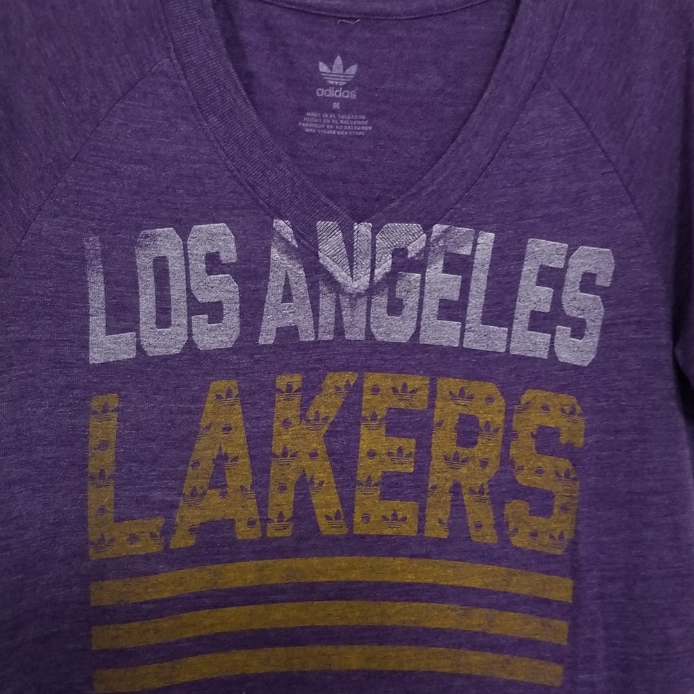 Adidas Los Angeles Lakers top v neck purple Medium